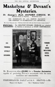 Advertisement for Maskelyne and Devant